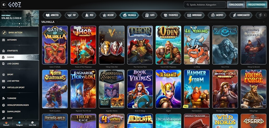 Godz Casino - Spiele