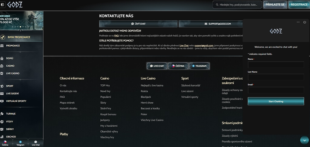 Godz Kasino Kontaktujte nás