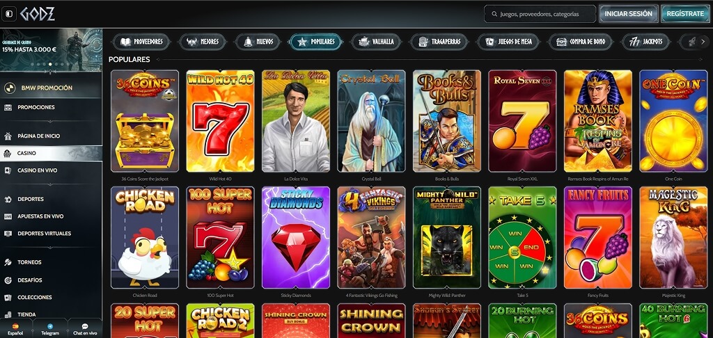 Juegos de casino Godz