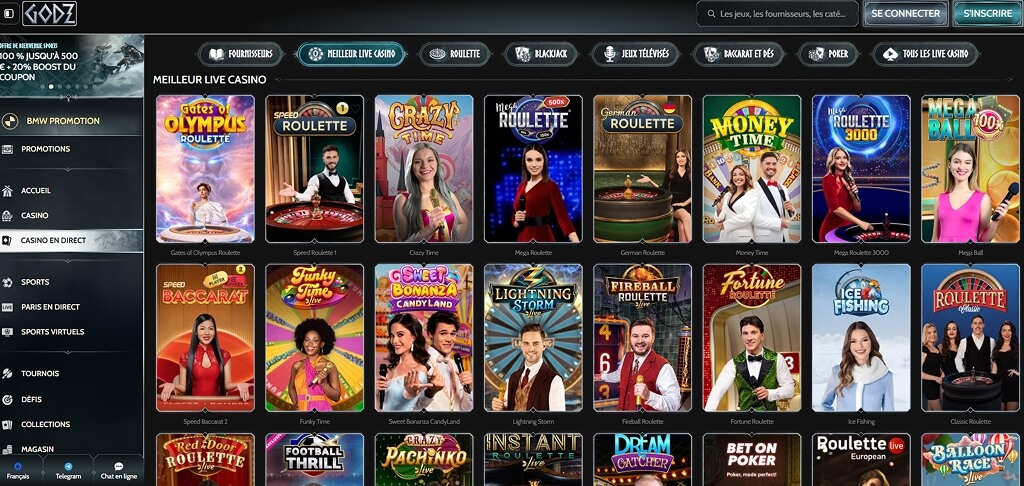 Jeux de casino Godz